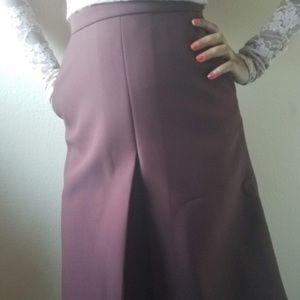 Midi maroon pencil skirt